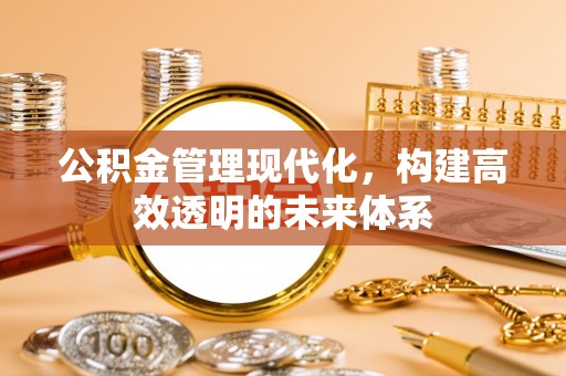 高雄公积金管理现代化，构建高效透明的未来体系
